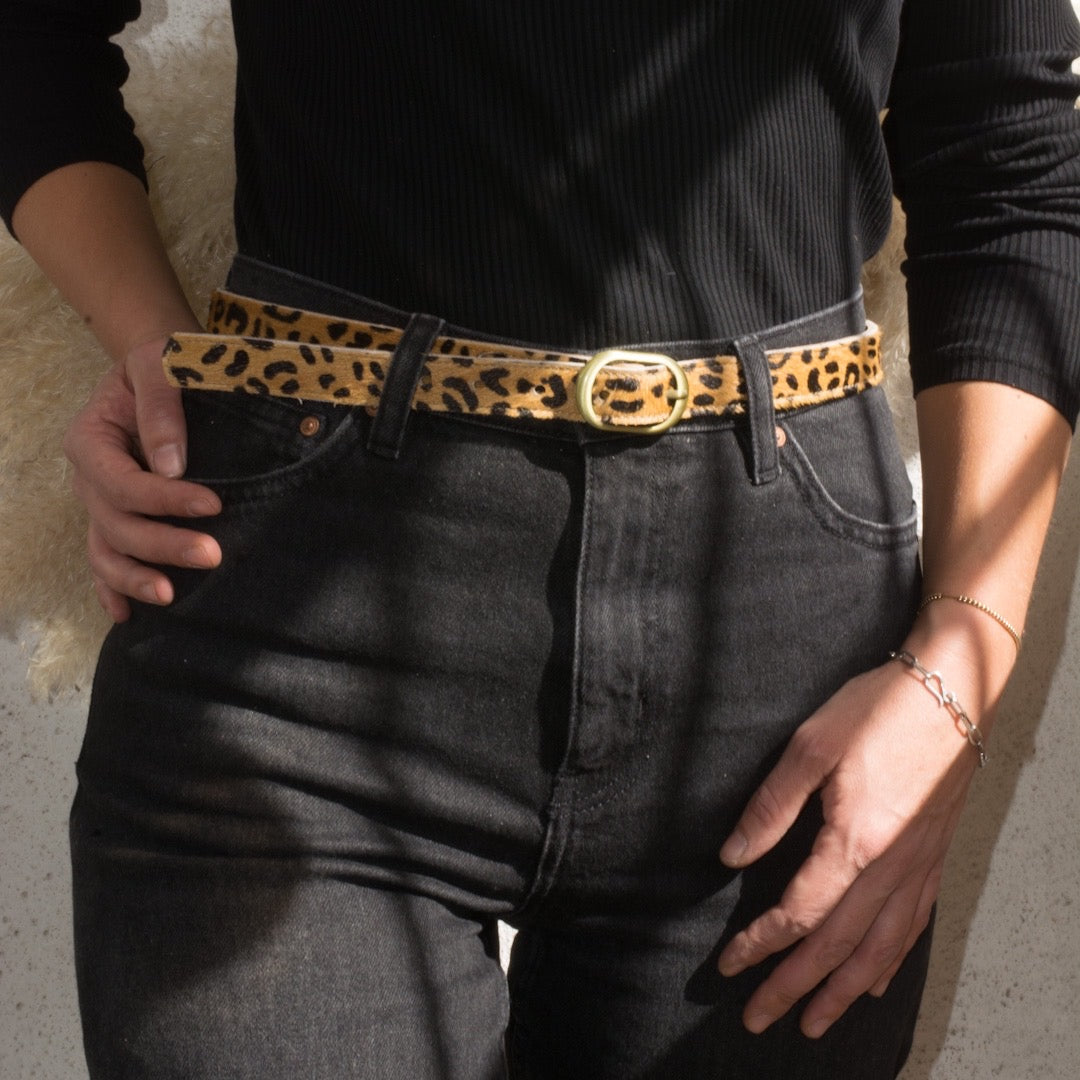 Cinturón Pelo Animal Print